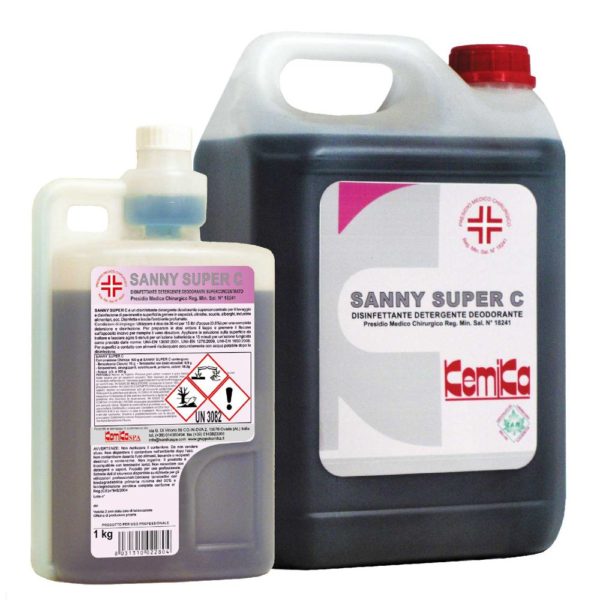 Sanny Super C Disinfettante detergente per superfici con Quaternari